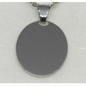 Medaglietta piastrina per incisione argento 925