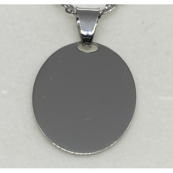 Medaglietta piastrina per incisione argento 925
