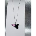 Collana Argento Sicilia Rosa Nero 
