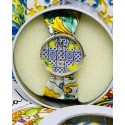 Attia orologio maioliche blu e limoni
