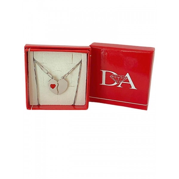 Collane cuori spezzati argento var.3