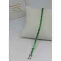 Bracciale tennis in argento 925 e zirconi verdi