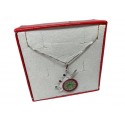 Collana con ciondolo carretto siciliano smaltato in argento