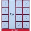 Collana con ciondolo lettera F argento&zirconi
