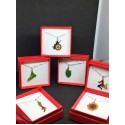 Collana con ciondolo foglia di fico d'india in argento