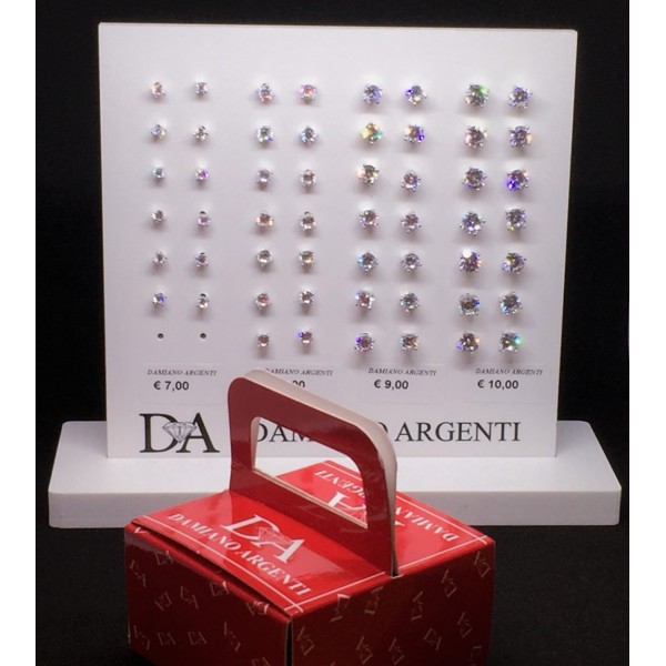 Orecchini punti luce argento e zirconi