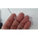Collana maglia catenella con pendente portafoto ovale in argento 2,5x1,7