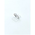 Anello solitario modello valentino in argento con zircone 4mm