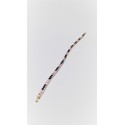 Bracciale tennis in argento e zirconi rosa-nero 3+3