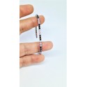 Bracciale tennis in argento e zirconi rosa-nero 3+3
