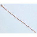 Bracciale Tennis argento rosato zirconi 2mm 