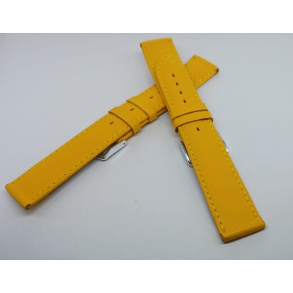 cinturino vera pelle giallo