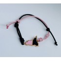Bracciale Cordino Sicilia Rosa Nero 