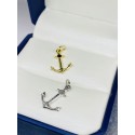 Ancora liscia oro bianco 750/000