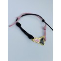 Bracciale Cordino Sicilia Rosa Nero 