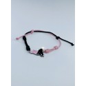 Bracciale Cordino Sicilia Rosa Nero 