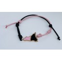 Bracciale Cordino Sicilia Rosa Nero 