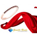 Veretta mezzo giro oro rosa e 23 rubini