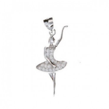 Collana argento con ciondolo ballerina