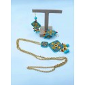 Collana ceramiche di Sicilia in bronzo sui toni del turchese