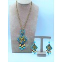 Collana ceramiche di Sicilia in bronzo sui toni del turchese
