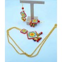 Collana ceramiche di Sicilia in bronzo sui toni del rosso