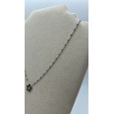 collana stella argento con perline nere e zirconi