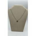 collana stella argento con perline nere e zirconi
