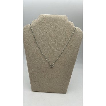 collana stella argento con perline verdi e zirconi
