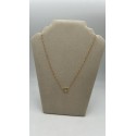 collana cuore argento con perline rosse e zirconi
