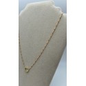 collana cuore argento con perline rosse e zirconi