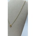 Collana stella argento dorato con perline verdi e zirconi