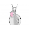 Chiama angeli MAMIJUX ciondolo piedino smaltato rosa