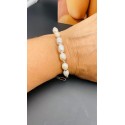 Bracciale alluminio e perle barocche