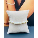 Bracciale alluminio dorato e perle barocche