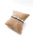 Bracciale rondelle in alluminio e perline