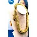 Collana rondelle in alluminio dorato satinato large