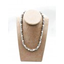 Collana rondelle in alluminio e perline
