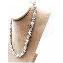 Collana rondelle in alluminio e perline