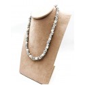 Collana rondelle in alluminio e perline