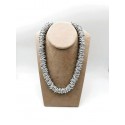Collana rondelle in alluminio satinato large