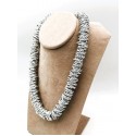 Collana rondelle in alluminio satinato large