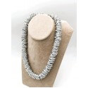 Collana rondelle in alluminio satinato large