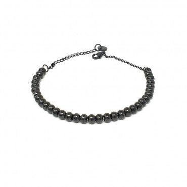 Bracciale uomo acciaio sfere brunite