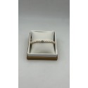 Bracciale filo di perle freshwater e sfera in oro bianco satinato con susta in oro bianco