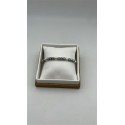 Bracciale filo di perle freshwater multicolor nero-grigio con susta in oro bianco