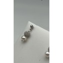orecchini oro di perle acoya con perlina in oro bianco