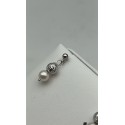 orecchini oro di perle acoya con perlina in oro bianco bombata