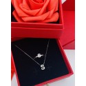 Collana lettera S con diamanti 