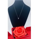 Collana lettera S con diamanti 